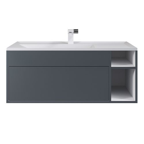 Тумба с раковиной Uperwood Lotus Premium 39340207465 100х50х44 цвет серый матовый