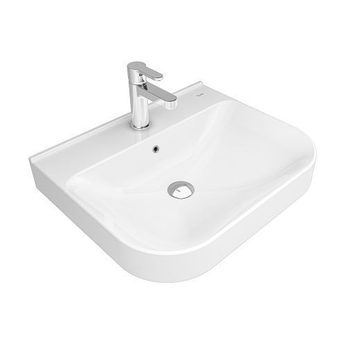 Раковина керамическая Kale LOFT 55 см 310200200445 подвесная цвет белый 1 отверстие под смеситель