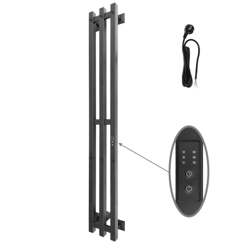 Полотенцесушитель Altasan АргоПроф АргоПроф12017ЧМ подвесной 17х121 электрический черный муар