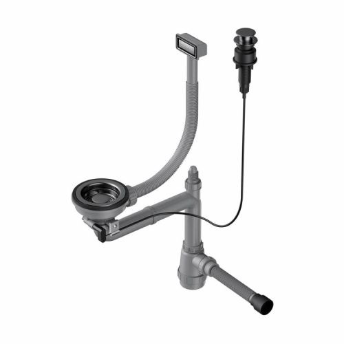 Слив-перелив Omoikiri WK-1-A 4956470 вороненая сталь