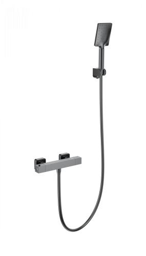 Смеситель для душа Wonzon & Woghand Stay WW-B2062-A-BGG настенный графит с термостатом