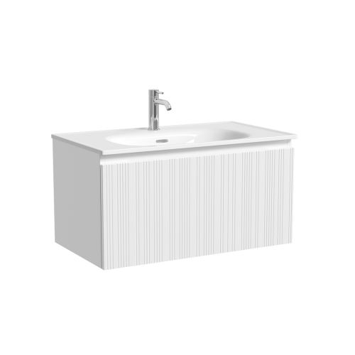 Тумба под раковину Sancos CODE CD80W 79х45х40 подвесная цвет белый