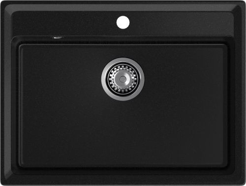 Кухонная мойка Granfest Level LV-660 черный 66х50 цвет черный поверхность матовая