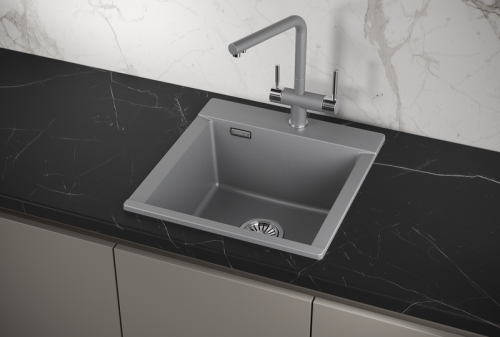 Кухонная мойка Granula 4701, АЛЮМИНИУМ 47х50 цвет серый поверхность матовая