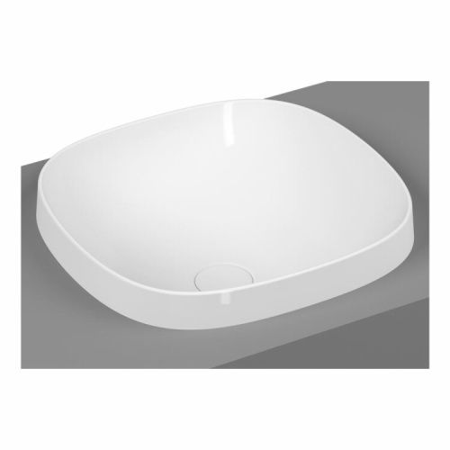 Раковина керамическая Vitra Frame 5654B403-0016 40х40 встраиваемая цвет белый без отверстий под смеситель
