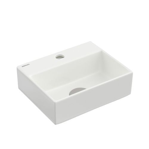 Раковина из сантехнического фарфора Berges Small 182012 29х23 подвесная цвет белый глянцевый 1 отверстие под смеситель