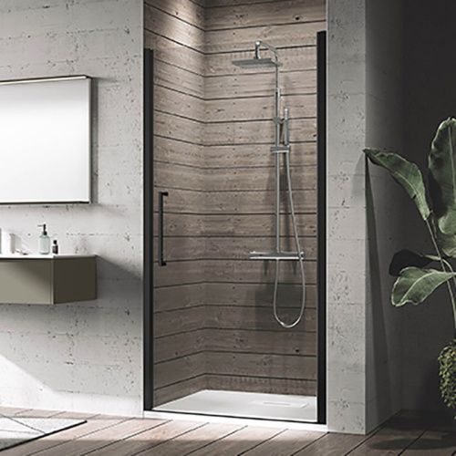 Душевая дверь Novellini Young Y21B87-1H 87х200 стекло прозрачное профиль черный