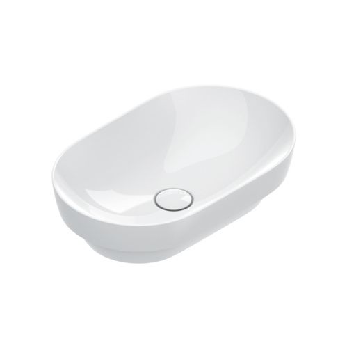 Раковина керамическая Catalano Sfera 55 см 524550001 полувстраиваемая цвет белый без отверстий под смеситель
