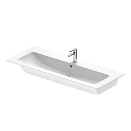 Раковина керамическая Duravit Me by Starck 123 см 2361120000 подвесная цвет белый 1 отверстие под смеситель
