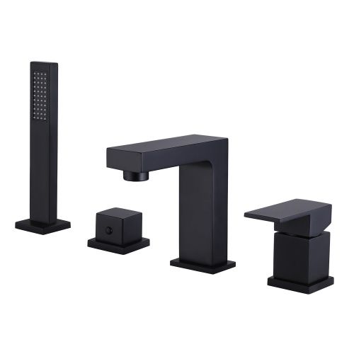 Смеситель ABBER Daheim AF8213B на борт ванны черный матовый