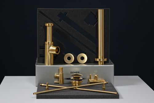 Набор аксессуаров для монтажа раковины Remer KIT10COMPBG золото