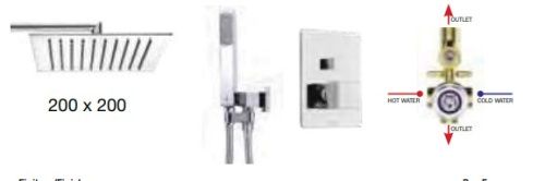 Душевая система Bossini TETIS M00763.030 встраиваемая