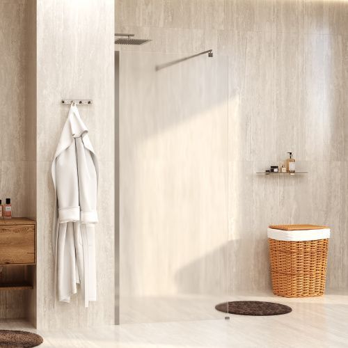 Душевая перегородка Wasserkraft Rur 30W 30W44BN-TXG 100х200 стекло текстурное профиль никель
