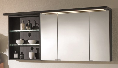 Зеркало-шкаф Puris Swing SET41142L(155) 140х15х68 подвесной цвет черный