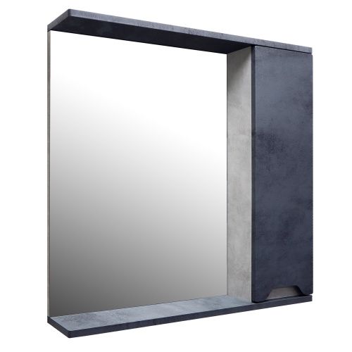 Зеркало-шкаф Loranto Florena CS00090037 70х14х60 подвесной цвет серый матовый