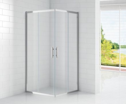Душевой уголок Cezares ECO ECO-O-A-2-90-P-Cr 90х90 стекло рифленое профиль хром глянцевый без поддона