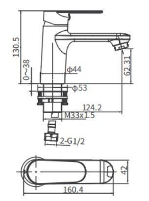 Смеситель Arrow AHMP4113CP на раковину хром - фото 5