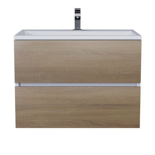 Тумба с раковиной Uperwood Barsa 293020546 70х45х57 цвет белый/дуб сонома