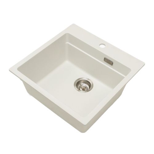 Кухонная мойка Grandex Aqua 500401 51х51 цвет белый поверхность матовая