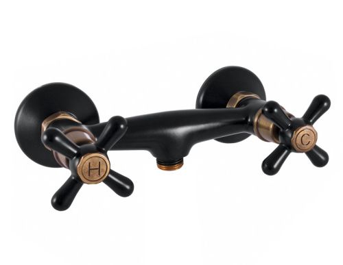 Смеситель для душа MORAVA RETRO MK180.5CMATSM настенный черный матовый