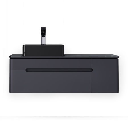 Тумба под раковину Jorno SHINE Shi.01.100-M/P/A 100х50х40 подвесная цвет антрацит