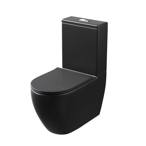 Унитаз напольный с бачком Grossman GR-4419BMS черный матовый с сиденьем микролифт безободковый смыв торнадо