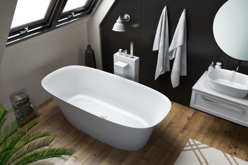 Ванна из искусственного камня Kolpa-San BLANCHE 561090 180х85 отдельностоящая овальная с ножками