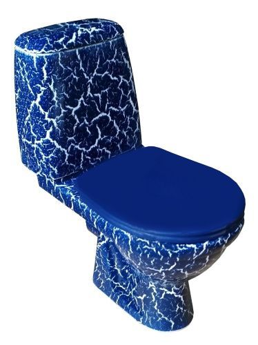 Унитаз-компакт напольный с бачком Rosa Премьер Вн УкСк313 синий с сиденьем каскадный смыв