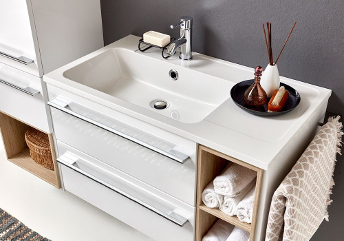 Раковина из минерального литья Marlin 3250star MWSTA8R 81х45 подвесная цвет белый 1 отверстие под смеситель