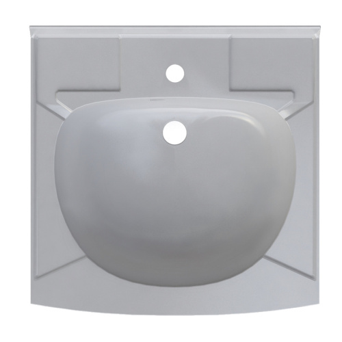 Раковина из искусственного мрамора Altasan KOMPAKT UPP50s 50х50 над стиральной машиной цвет белый 1 отверстие под смеситель