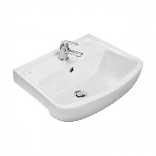 Раковина из сантехнического фарфора Santek Лонги 1WH501755 42х55 подвесная цвет белый 1 отверстие под смеситель