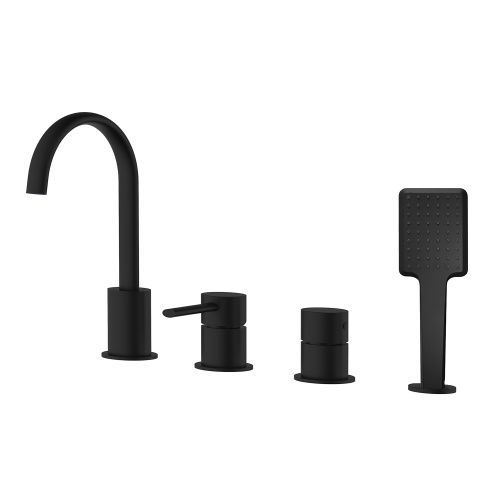 Смеситель Azario DELICATE AZ-QA28173PA-0307APA на борт ванны черный матовый