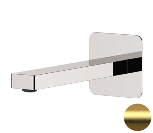 Излив Remer Slash & Dot 91SLBG настенный золото брашированное