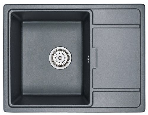Кухонная мойка Granula 6503, ШВАРЦ 65х50 цвет черный поверхность матовая