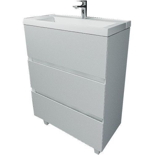 Тумба с раковиной 1MarKa Bumble У90671 60х30х85 напольная цвет белый глянцевый