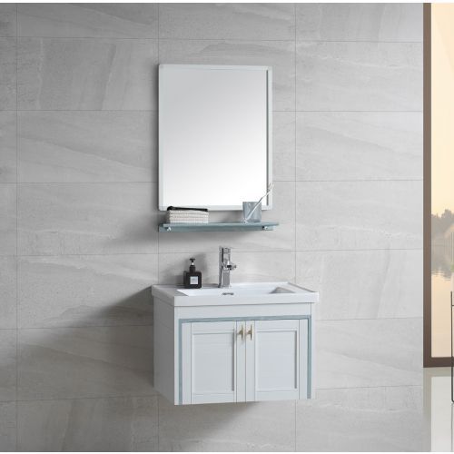 Тумба 81х36х44 + раковина + зеркало River AMALIA 805 BU (10000003939) подвесная цвет белый/голубой