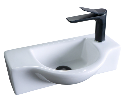 Раковина керамическая Gid Suspendido 61109 45х25 подвесная цвет белый 1 отверстие под смеситель