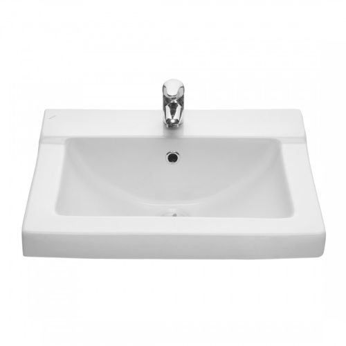 Раковина из сантехнического фарфора Santeri Орион 131108S0011B0 42х57 подвесная цвет белый 1 отверстие под смеситель