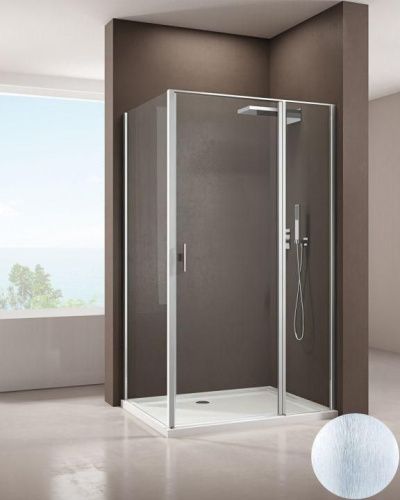 Душевой уголок Allen Brau Priority 3.31002.BA + 3.31017.BA 90х90 стекло прозрачное профиль серебро брашированное без поддона