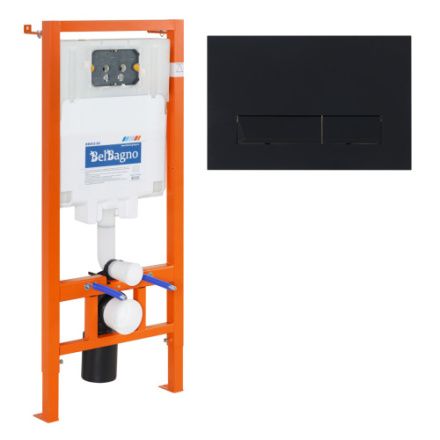 Инсталляция для унитаза с кнопкой BelBagno  BB002-80/BB012-MR-NERO.M