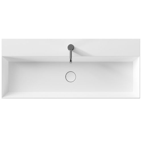 Раковина керамическая Alice Spy 101 см 34350101N подвесная цвет белый без отверстий под смеситель