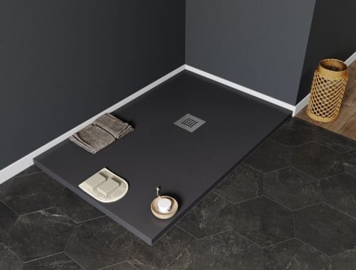Душевой поддон Aquanet Pleasure 00258892 140х80 искусственный камень черный без каркаса