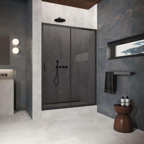 Душевая дверь Vegas-Glass ZP Protec ZP Protec h1900 120 02М 07 120х190 стекло тонированное профиль черный