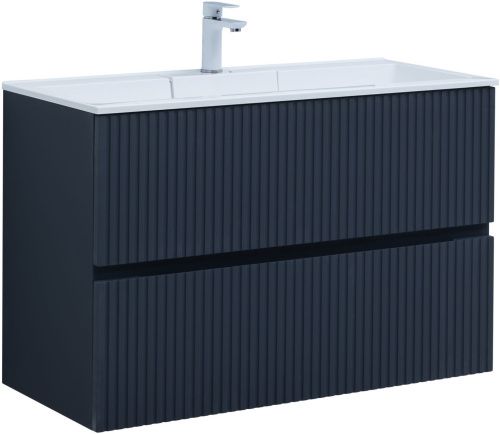 Тумба под раковину Aquanet Джейн 00313304 99х44х64 напольная/подвесная цвет синий
