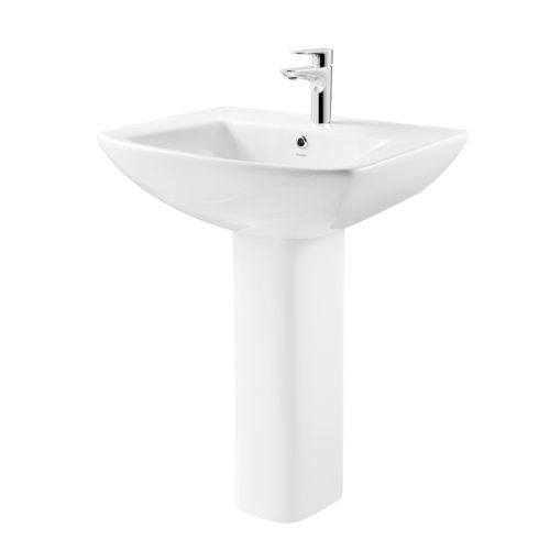 Раковина керамическая Creo Ceramique TOURS TO3000N+T03010N 61х51 подвесная цвет белый 1 отверстие под смеситель