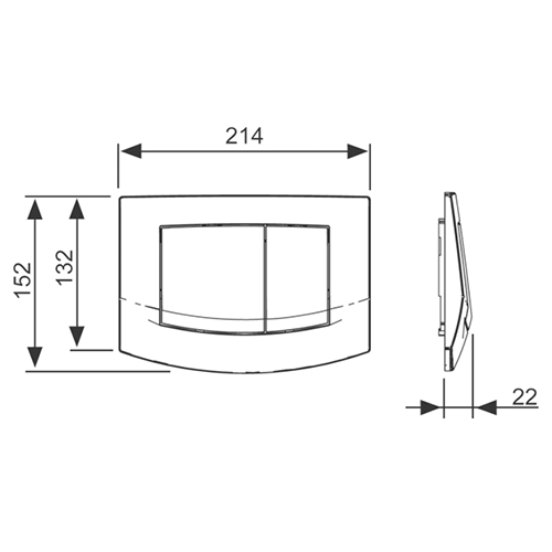 Панель смыва механическая Tece TECEambia 9240254 цвет хром - фото 2