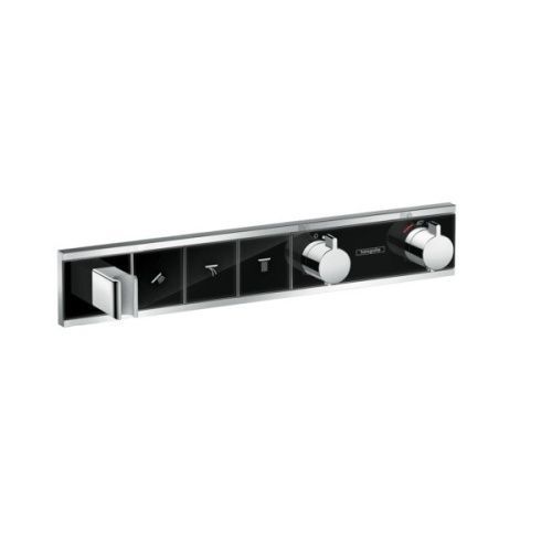 Смеситель Hansgrohe RainSelect 15356600 встраиваемый в стену черный/хром с термостатом
