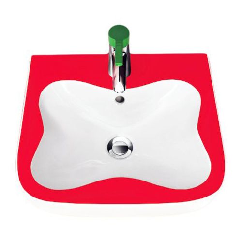 Раковина керамическая Laufen Florakids 45 см 8.1503.1.062.104.1 подвесная цвет белый 1 отверстие под смеситель