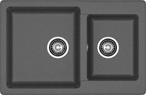 Кухонная мойка Granfest Practik P-780K графит 78х51 цвет графит поверхность матовая