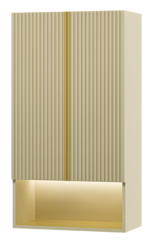 Шкаф Brevita Vega VEG-08060-031 60х32х110 подвесной цвет бежевый/золотой